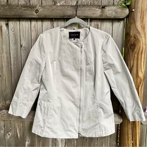 Stunning Lafayette 148 NY Light Gray Jacket Sz 12 LNC
